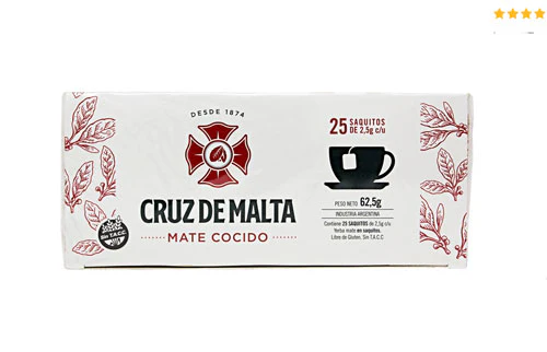 Cruz de Malta Yerba Mate Cocido Yerba Mate Elaborada 25 Unidades