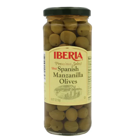 Iberia Premium Select Whole Spanish Manzanilla Olives 7 oz